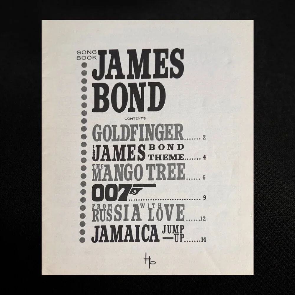 1964 James Bond 007 Song Book - Sheet Music Collectible Vintage